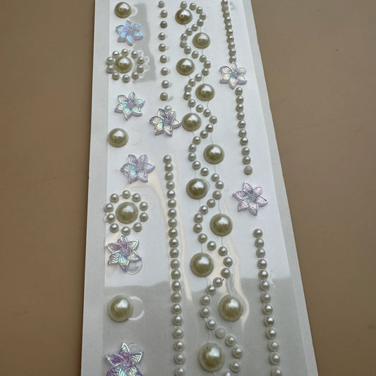 Pearl Flower Hair Stickers