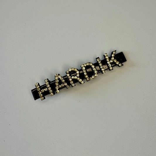 Personalized Silver Crystal Name Hair Clip