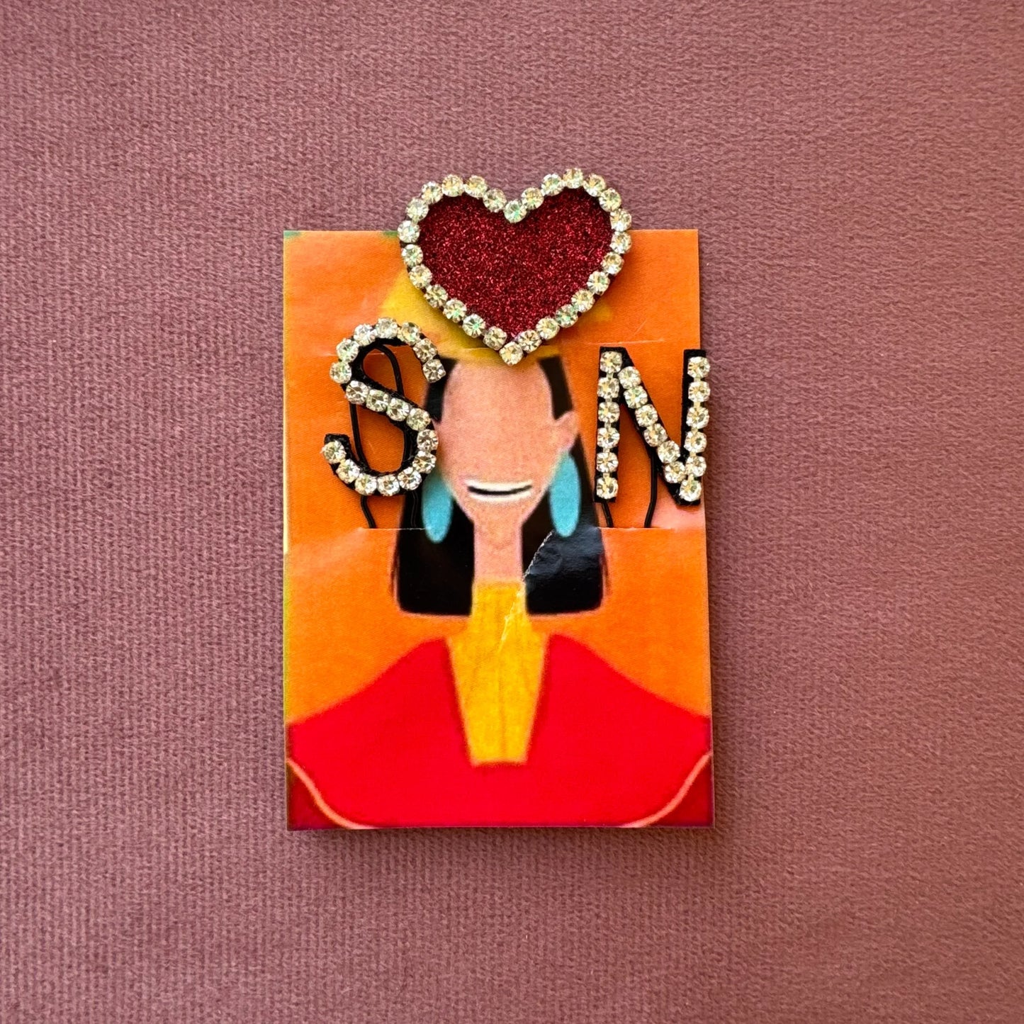 Custom Name Initials with Heart Hair Pin Set