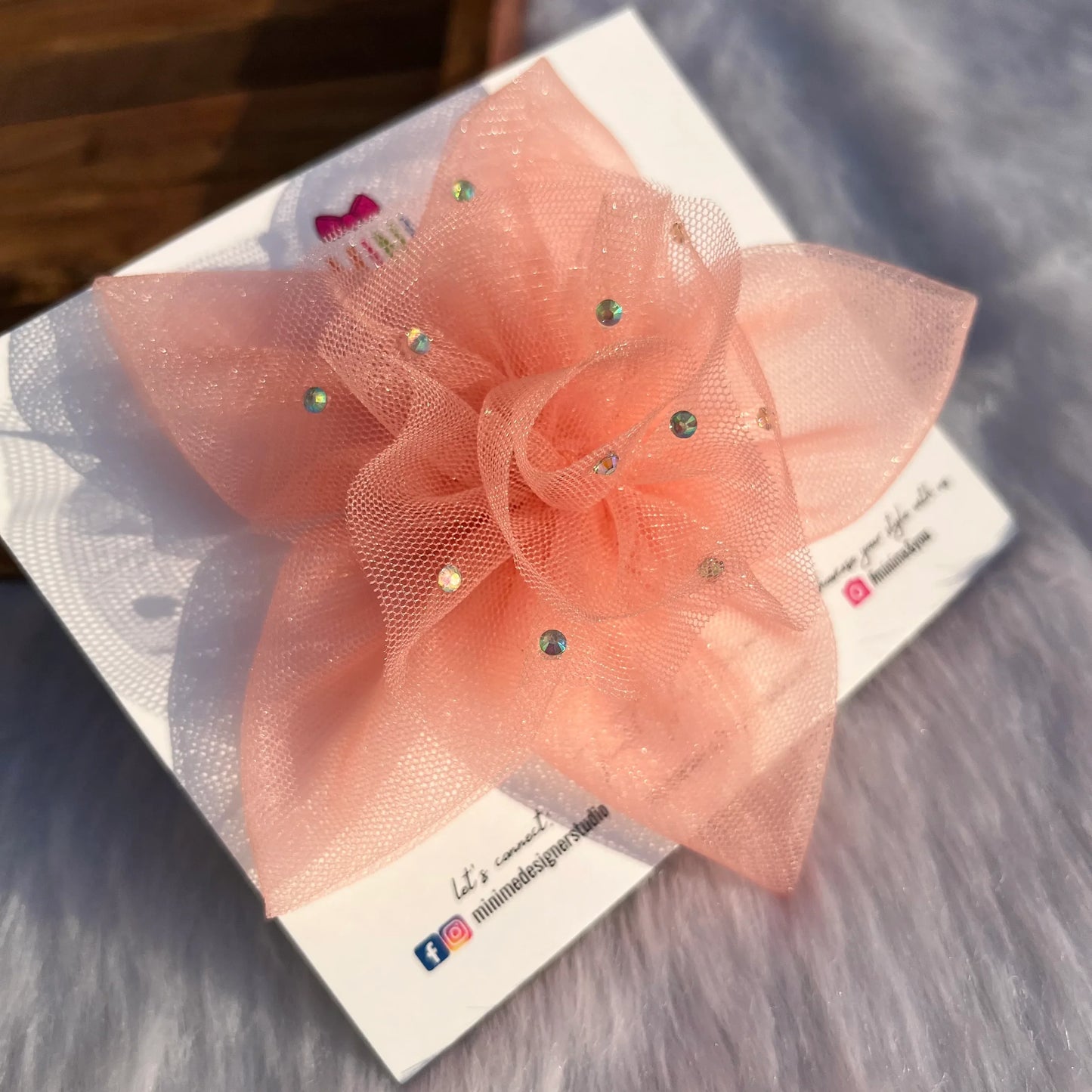 Peach Twilight Petals Alligator Hair Clip
