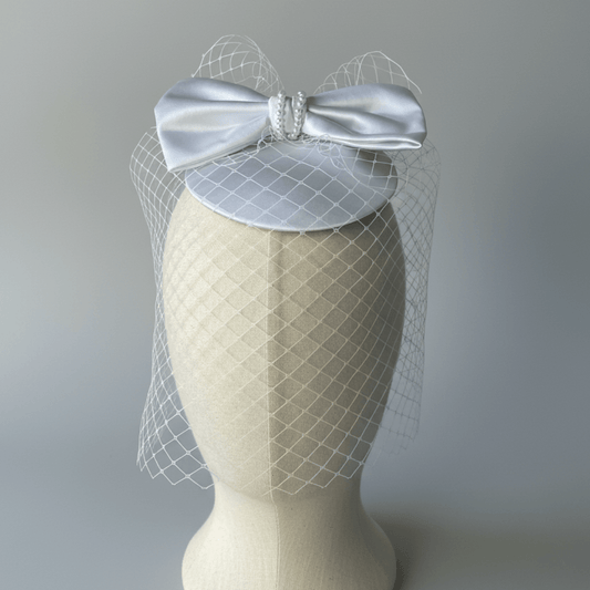 Celeste Bow Birdcage Veil Fascinator