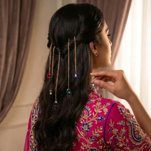 Celeste Gemstone Hair Chains