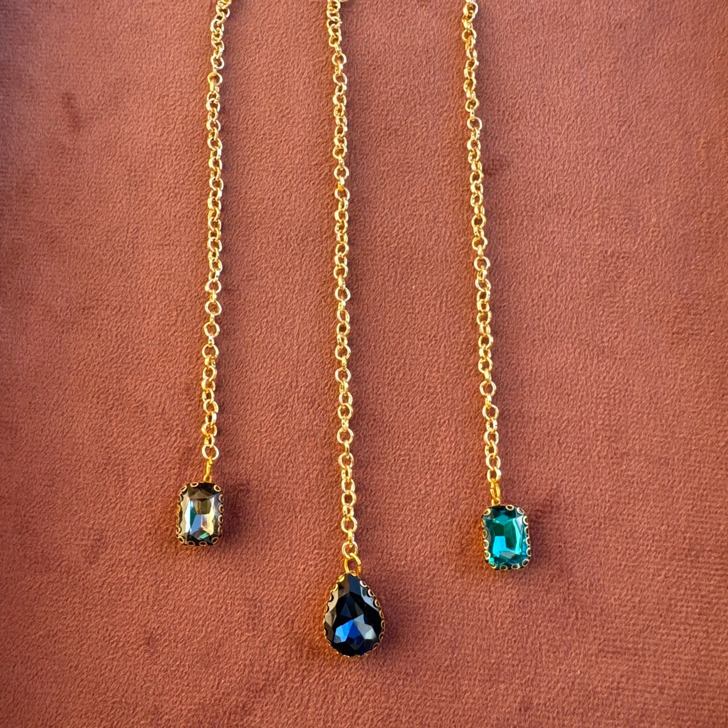 Celeste Gemstone Hair Chains