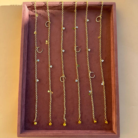 Celestial Moon & Star Hair Chain