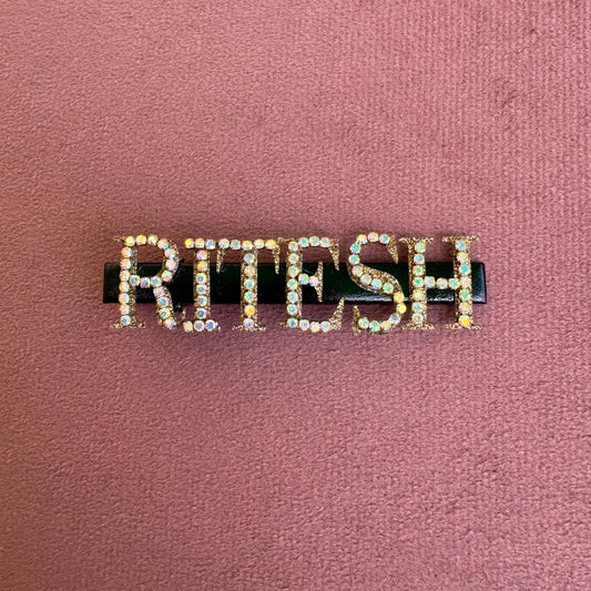 Custom Crystal Name Hair Clip