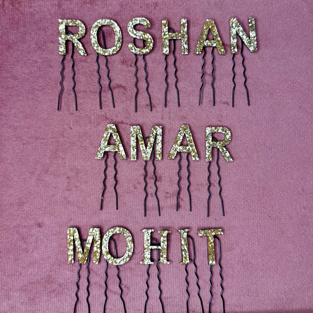 Custom Name Golden Letter Clips