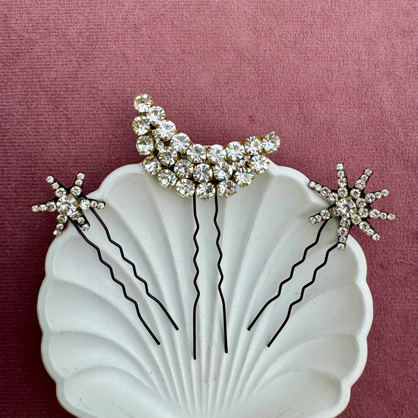 Stardust Rhinestone Dreams Hair Pins - Set of 3