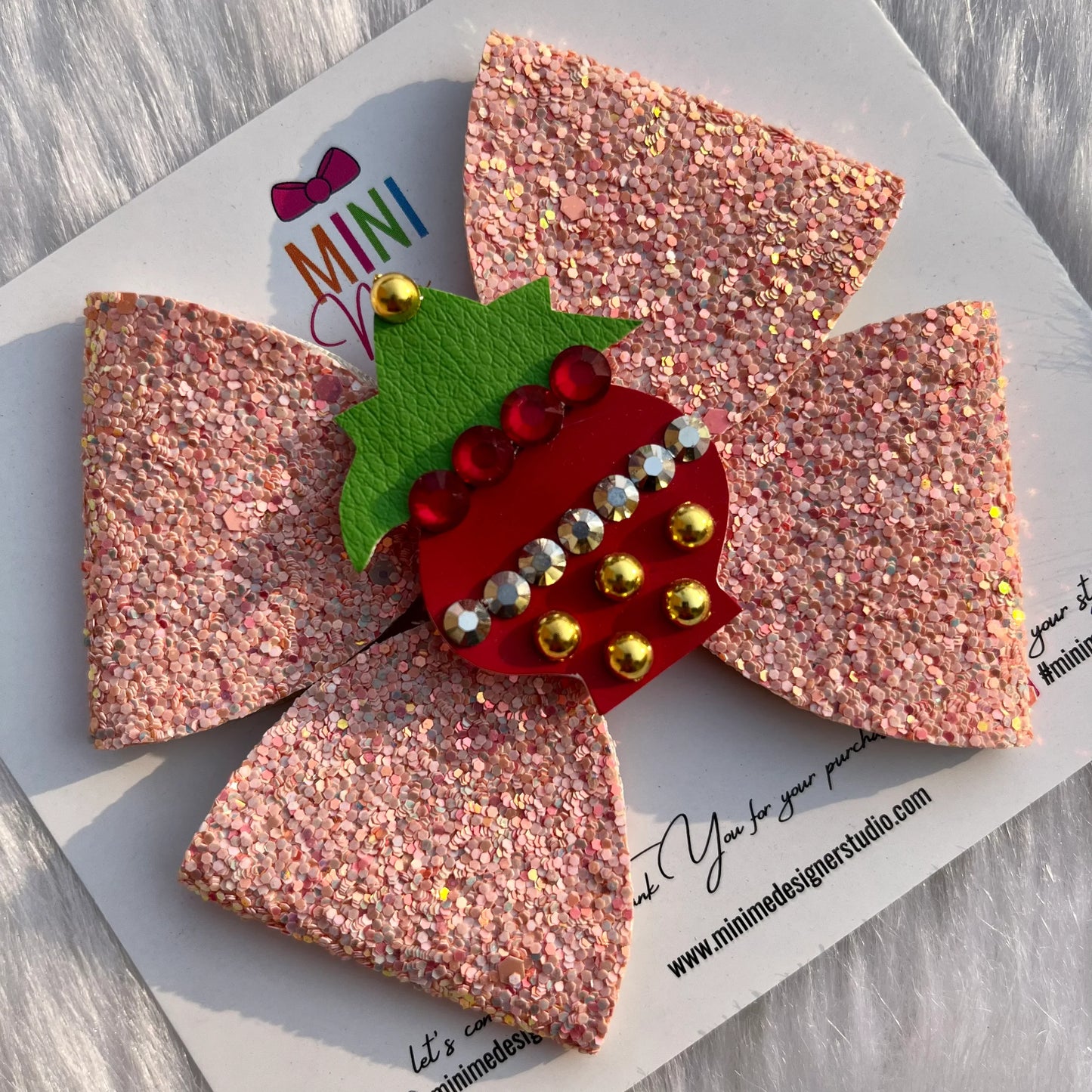 Festive Kalash Glitter Pinwheel Bow Headband