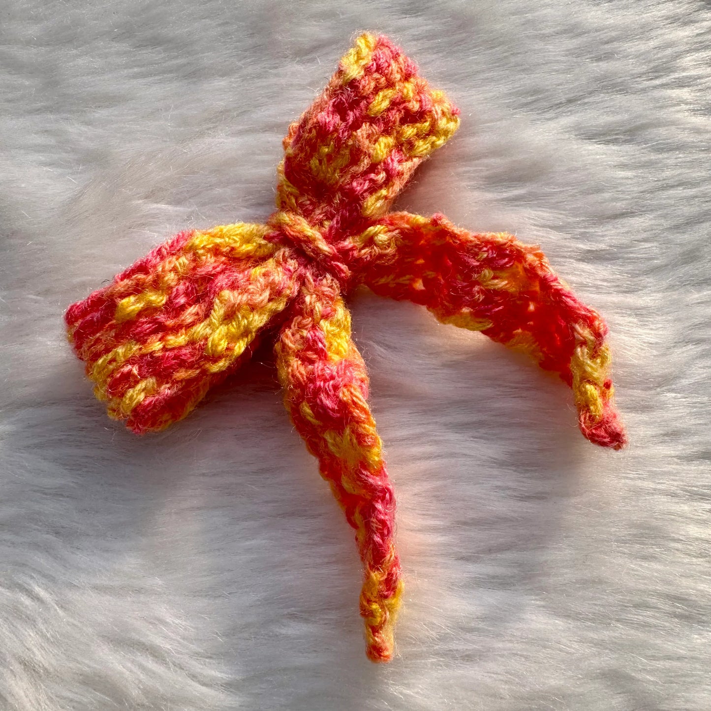 Radiant Sunset Multicolor Tail Bow Hair Clip
