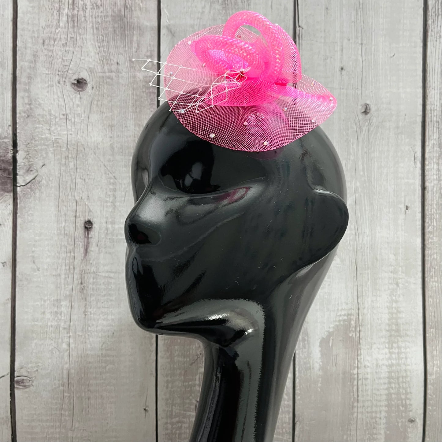 Rosebud Charm Pink Fascinator Hat Hair Clip