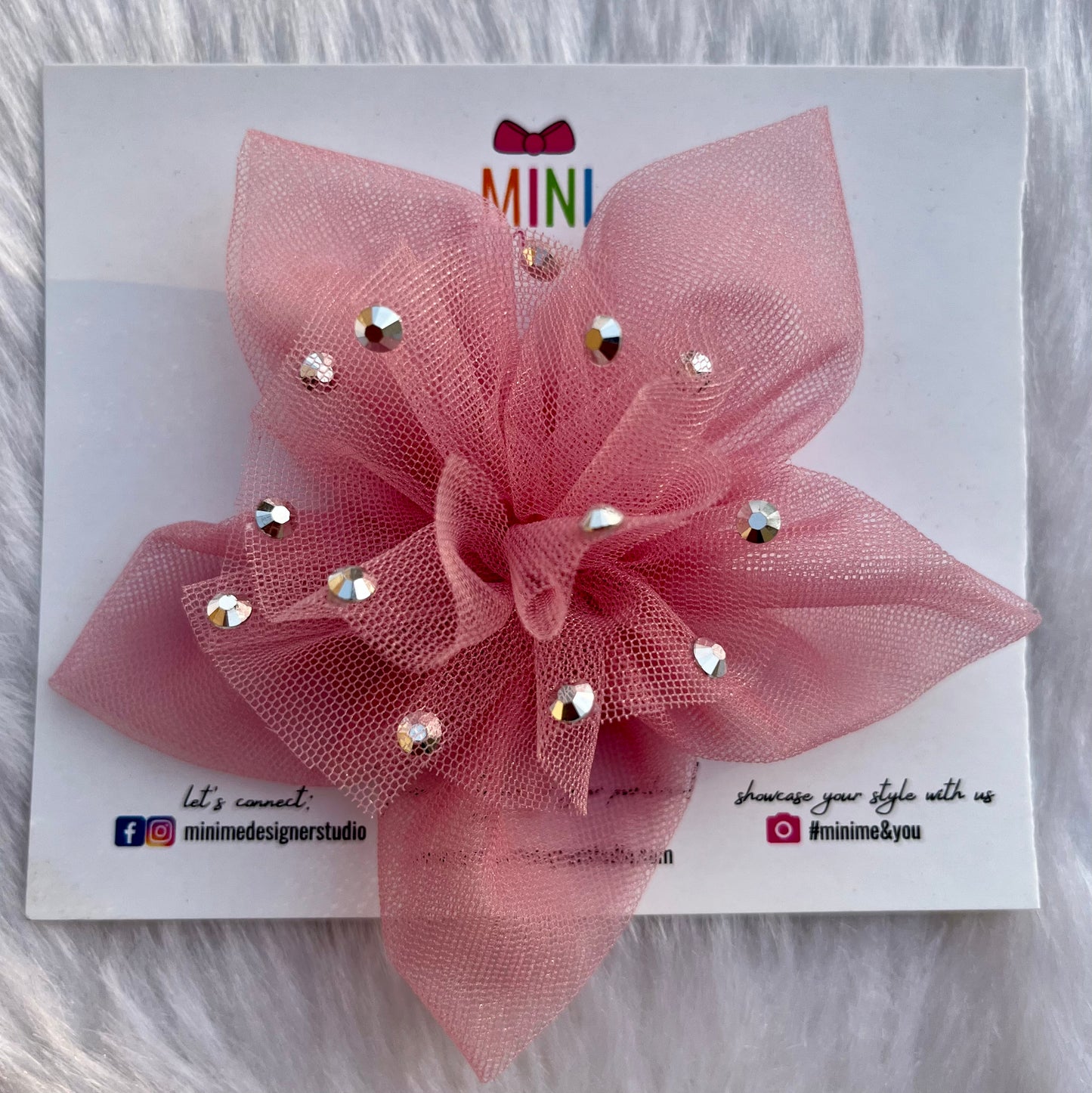 Pink Twilight Petals Hair Clip | Kids Diwali Gift