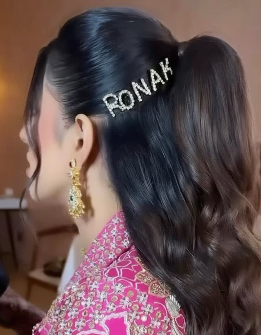 Custom Name Crystal Letter Clips