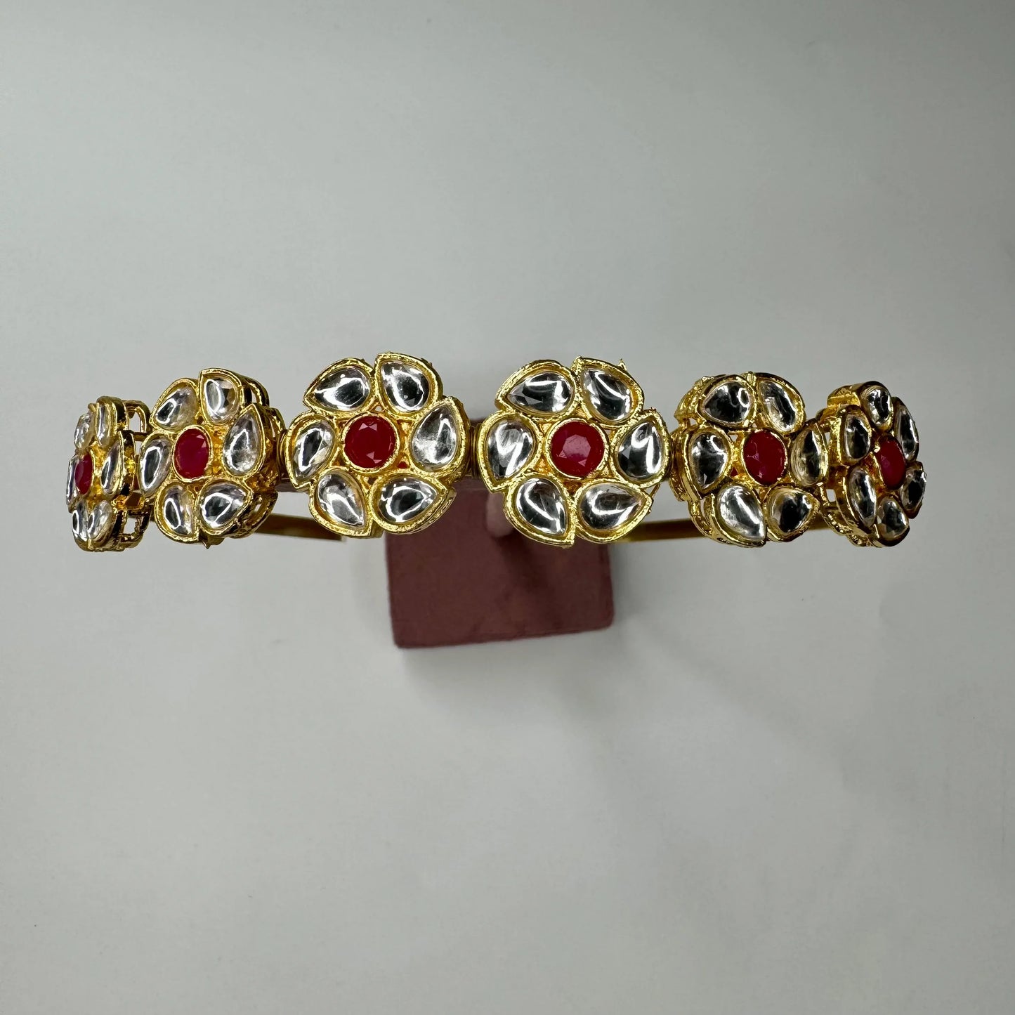 Ruby Floral Kundan Hairband