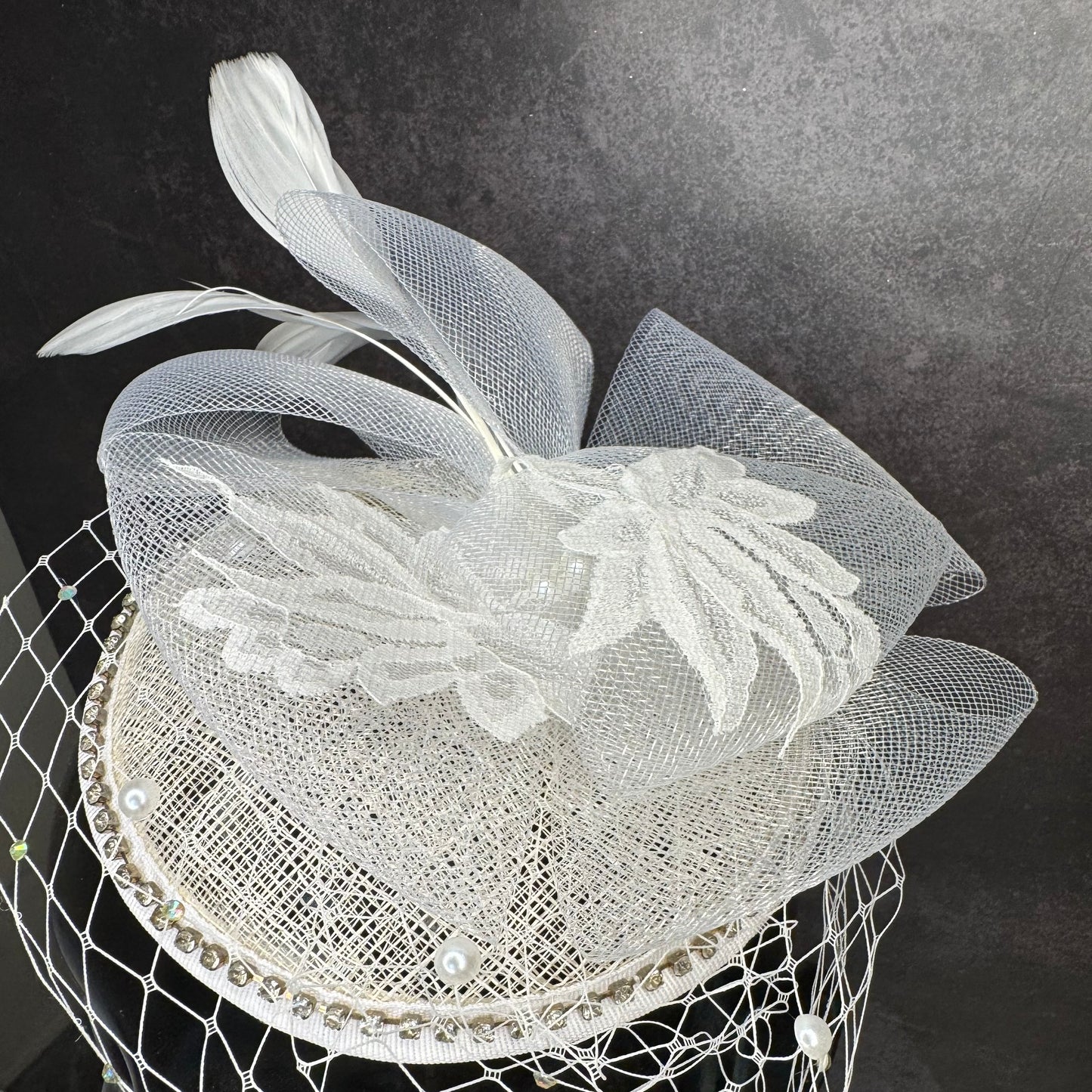 White Luxe Bridal Hat