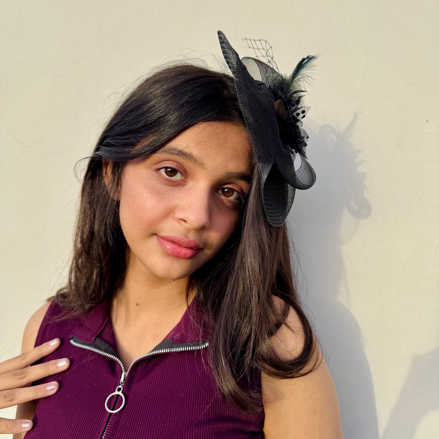 Cocktail Black Fascinator Hat