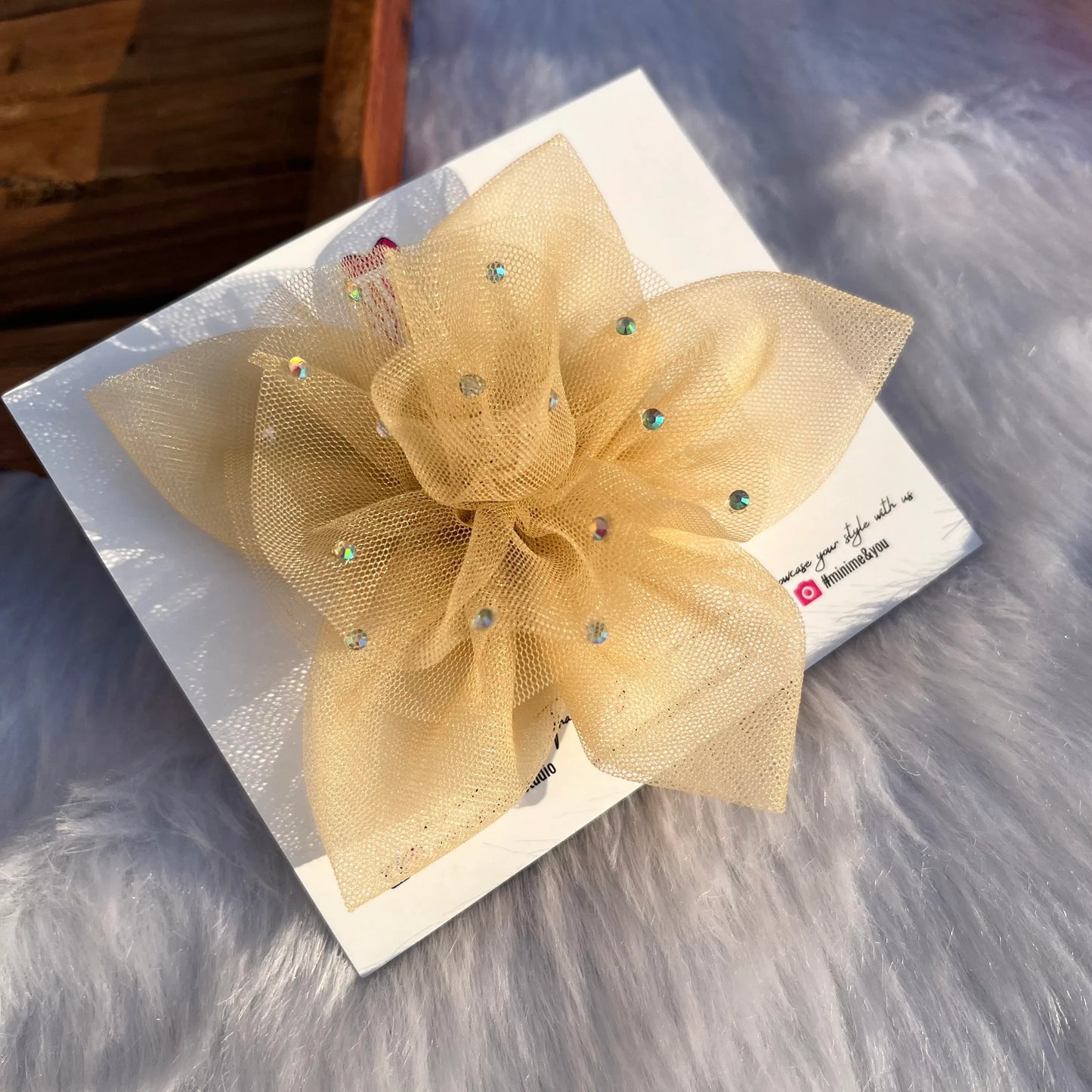 Golden Twilight Petals Designer Hair Clip