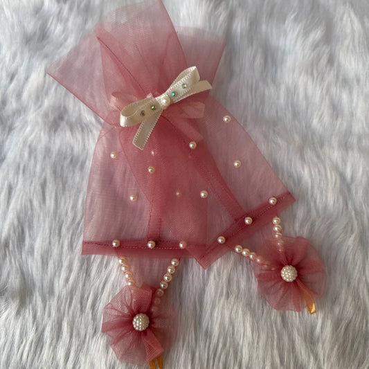 Dusky Pink Gloves for girls