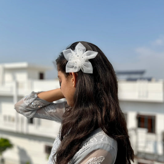 White Twilight Petals Baby Headband