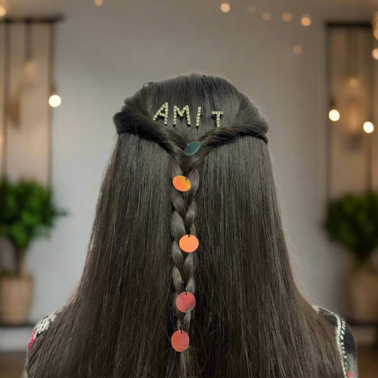 Custom Name Small Crystal Letter Clips