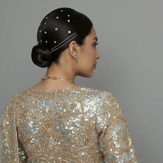 Silver Bling Hair Sticker Sheet