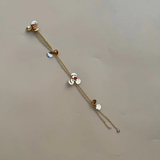 Golden Flowers Hair Chain