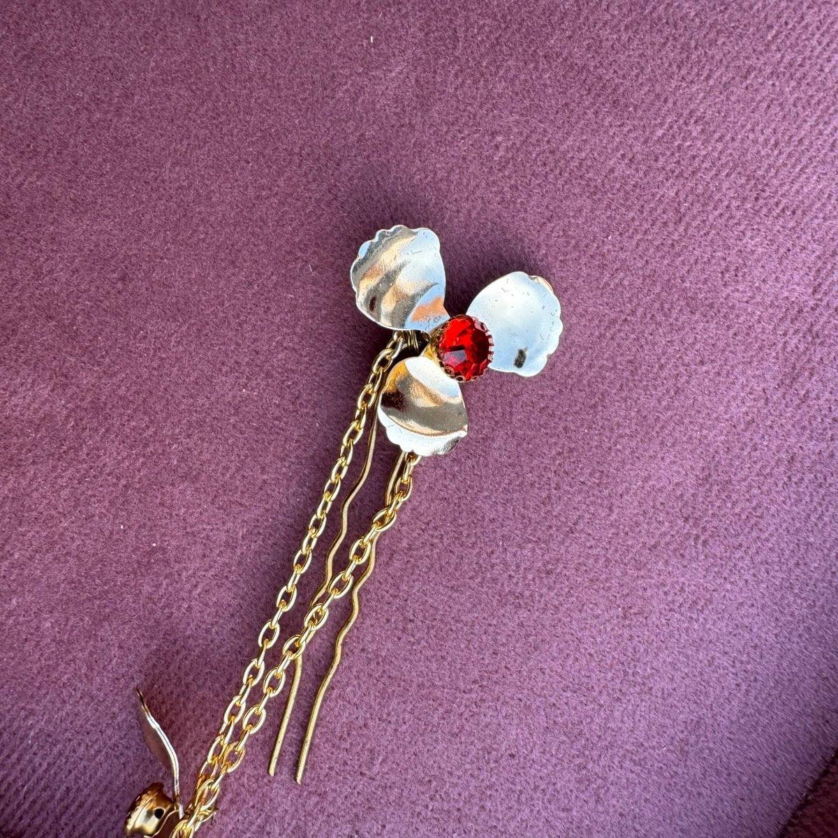 Golden Flowers Hair Chain