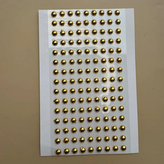 Golden Pearl Dot 3D Hair Stickers