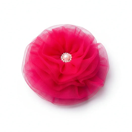 Princess Aurora Pink Flower Fascinator Hair Clip