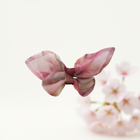Pink Butterfly Bow Hair Clip