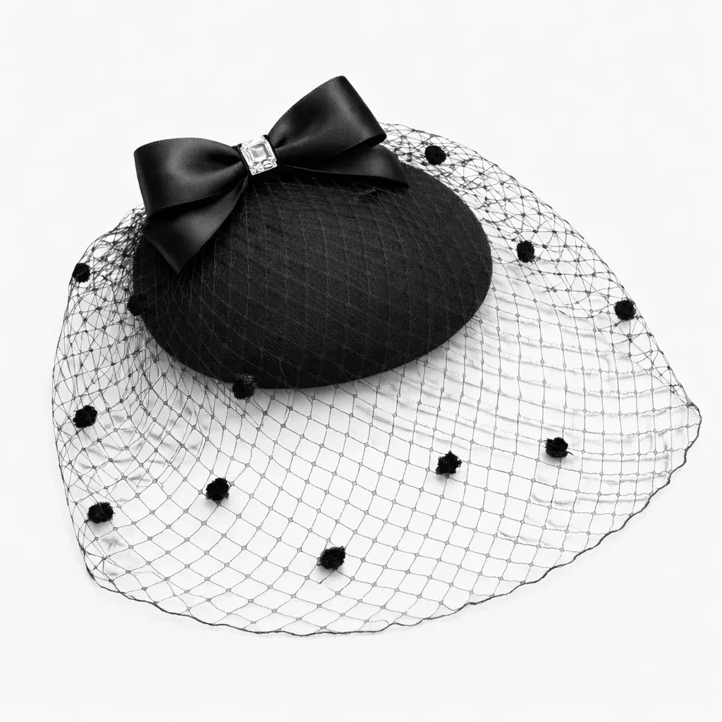 Polka Dot Birdcage Veil Fascinator