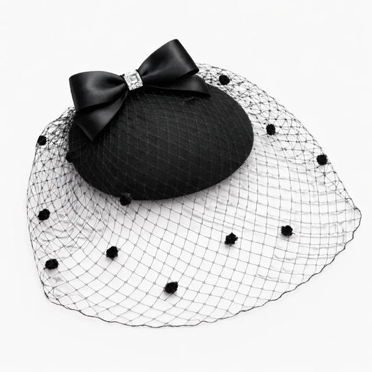 Polka Dot Birdcage Veil Fascinator