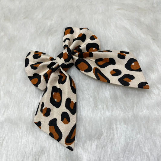 Animal Print Pigtail Bow Baby Headband