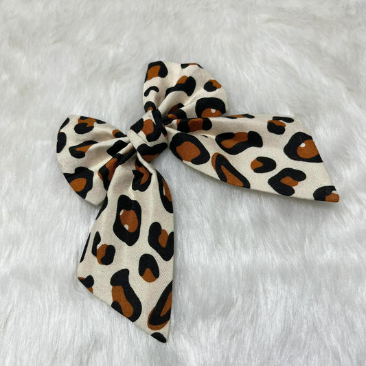Animal Print Pigtail Bow Baby Headband