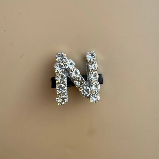 Personalized Big Crystal Hair Clip