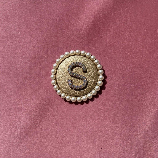 Personalized Golden Initial Bun Hair Pin