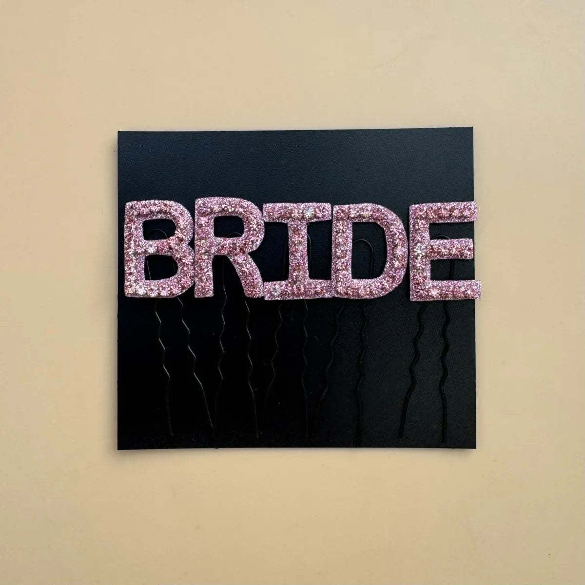 Pink Crystal Luxe Letter Hair Pin