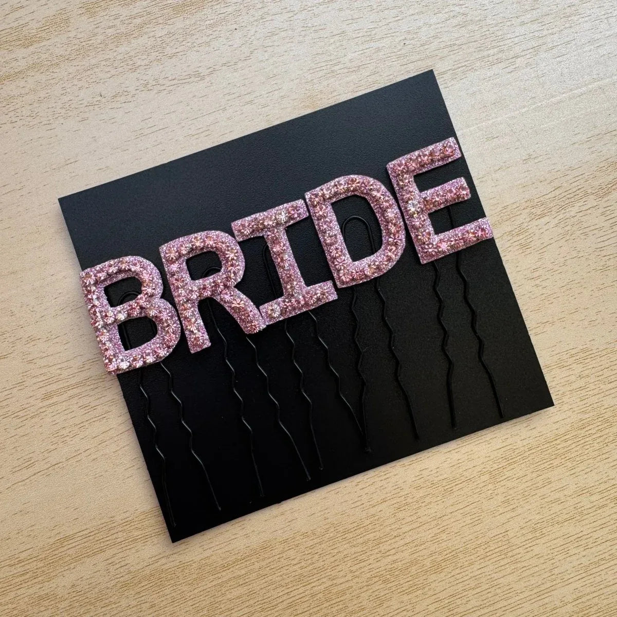 Pink Crystal Luxe Letter Hair Pin