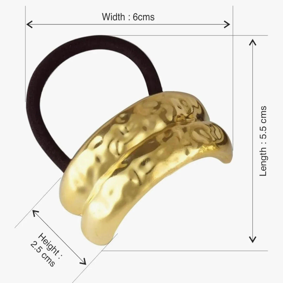 Hammered Halo Pony Cuffs - Golden