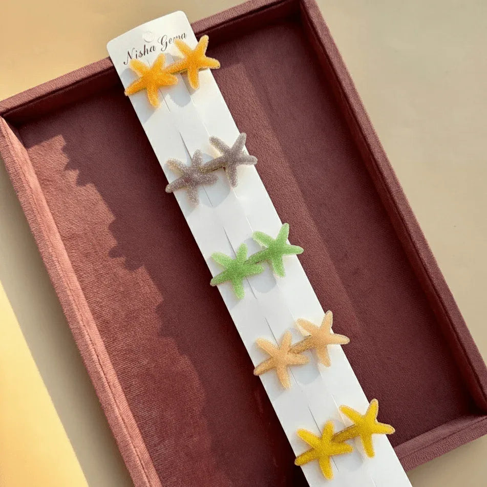Two-Starfish Beach Hair Clip - 5 Color Options