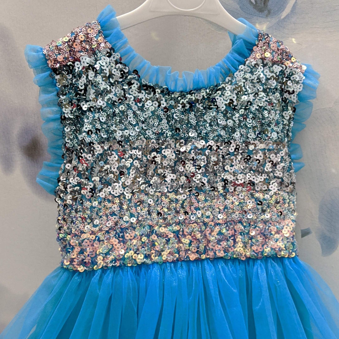 Holographic Sequin Dress | Designer Wear for Kids and Girls