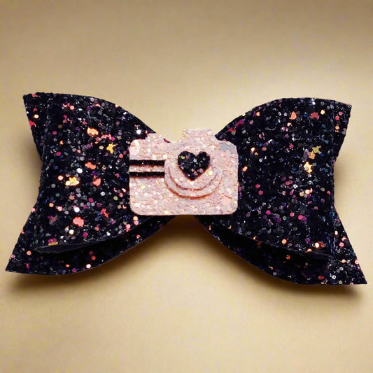 Vintage Camera Bow Hair Clip | Hair Accessories for Kids and Girls