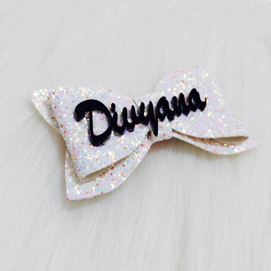 Custom Name Bow Hair Clip | Designer Personalized Hair Accessories for Kids and Girls