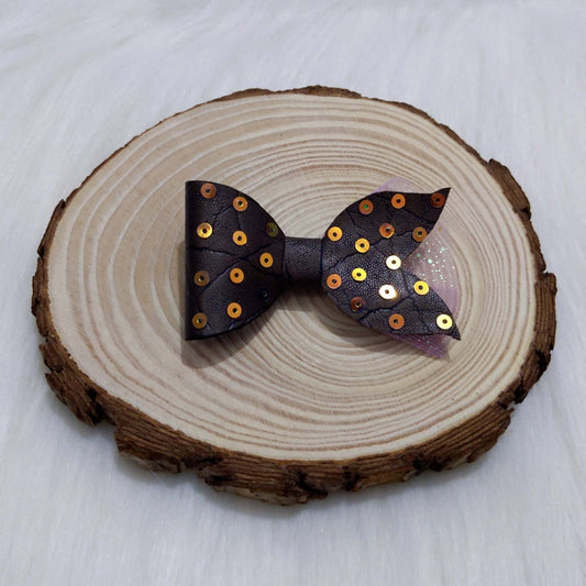 Mermaid embellished with sequins Bow Hair Clip | Designer Hair Accessories for Kids & Girls