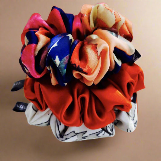 Once and Floral Scrunchie Set for Women | Premium Satin Material