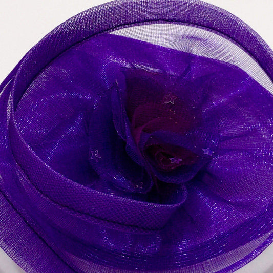 Twist and Shine Purple Fascinator Hat | Designer Hair Clip
