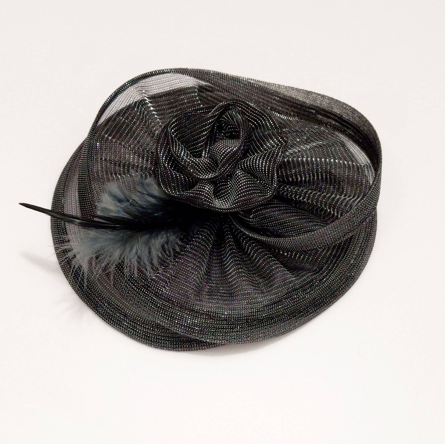 Twisted Metallic Grey Fascinator Hat | Girls Birthday Hair Accessory