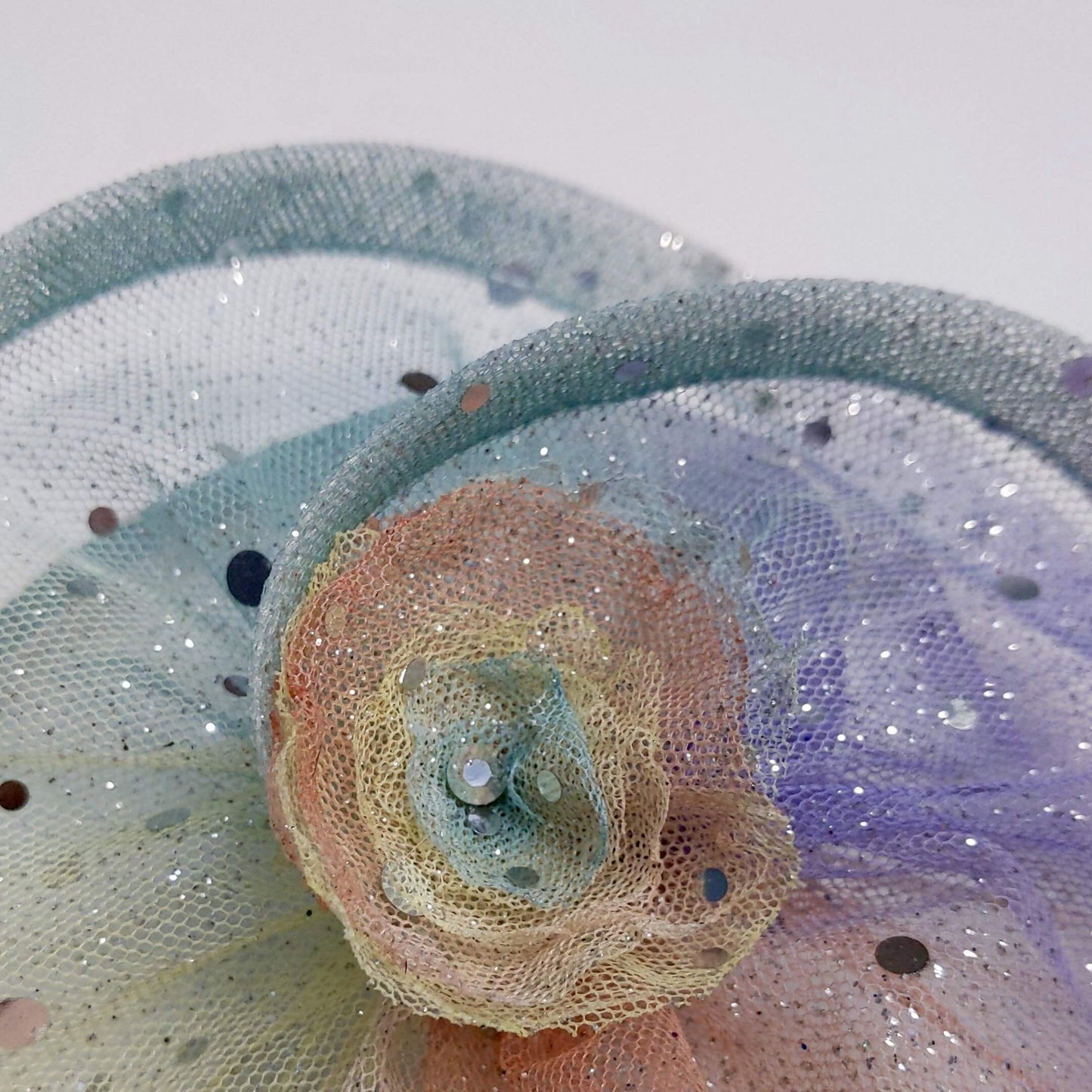 Twist and Shine Rainbow Fascinator Hat | Designer Hair Clip