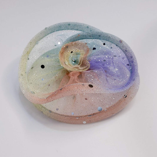 Twist and Shine Rainbow Fascinator Hat | Royal Hair Accessory