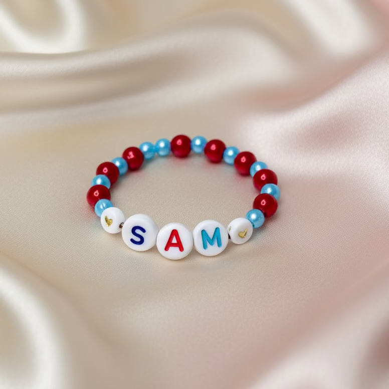 personalised name bracelet for baby girl | friendship bracelet