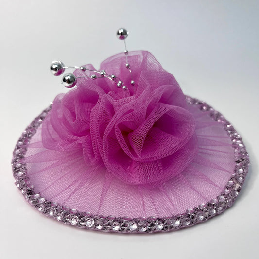 Lavender Pink Fascinator Hat | Couture Hair Clip